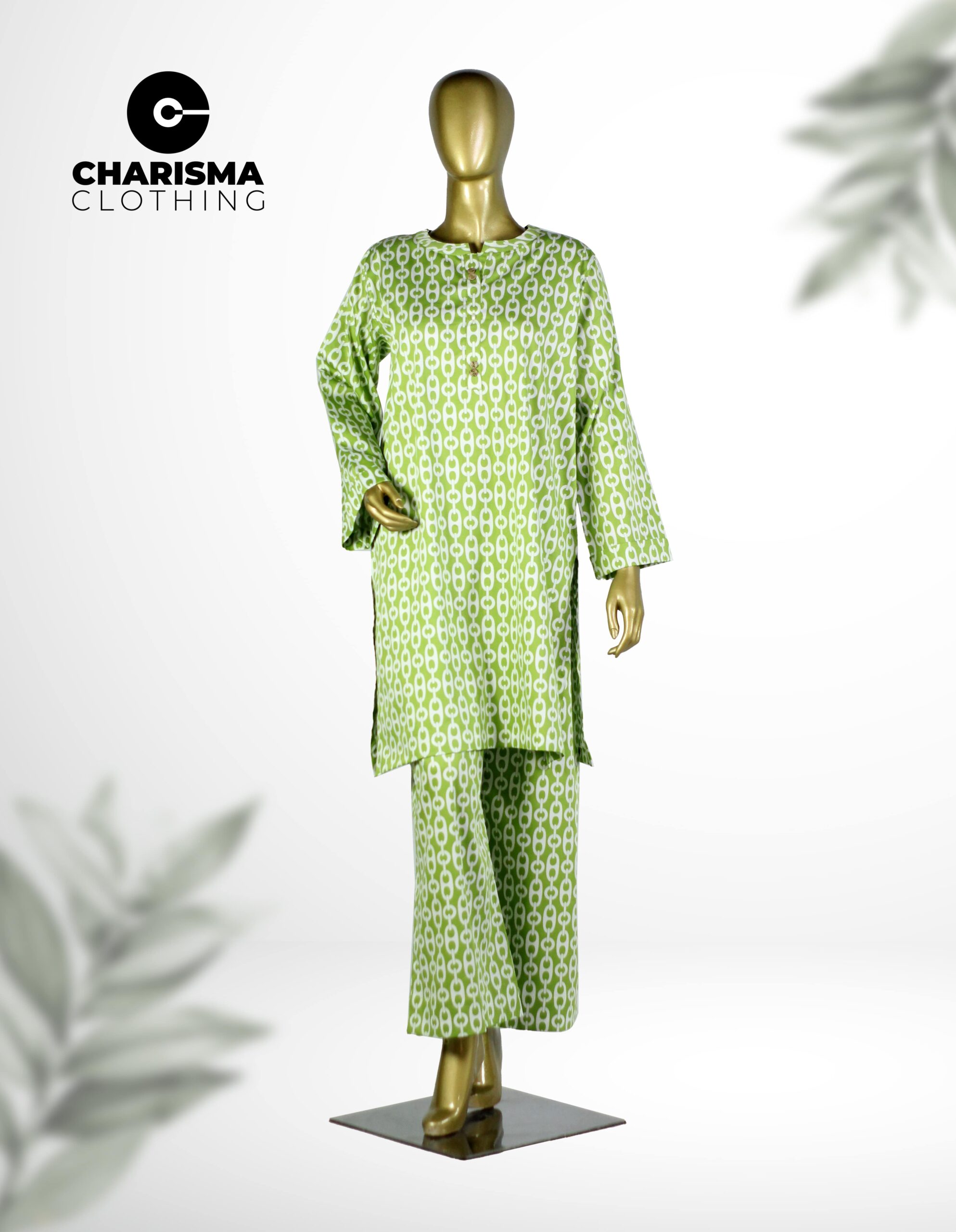 Printed Kurta with bell bottom pants CC-WC24 027