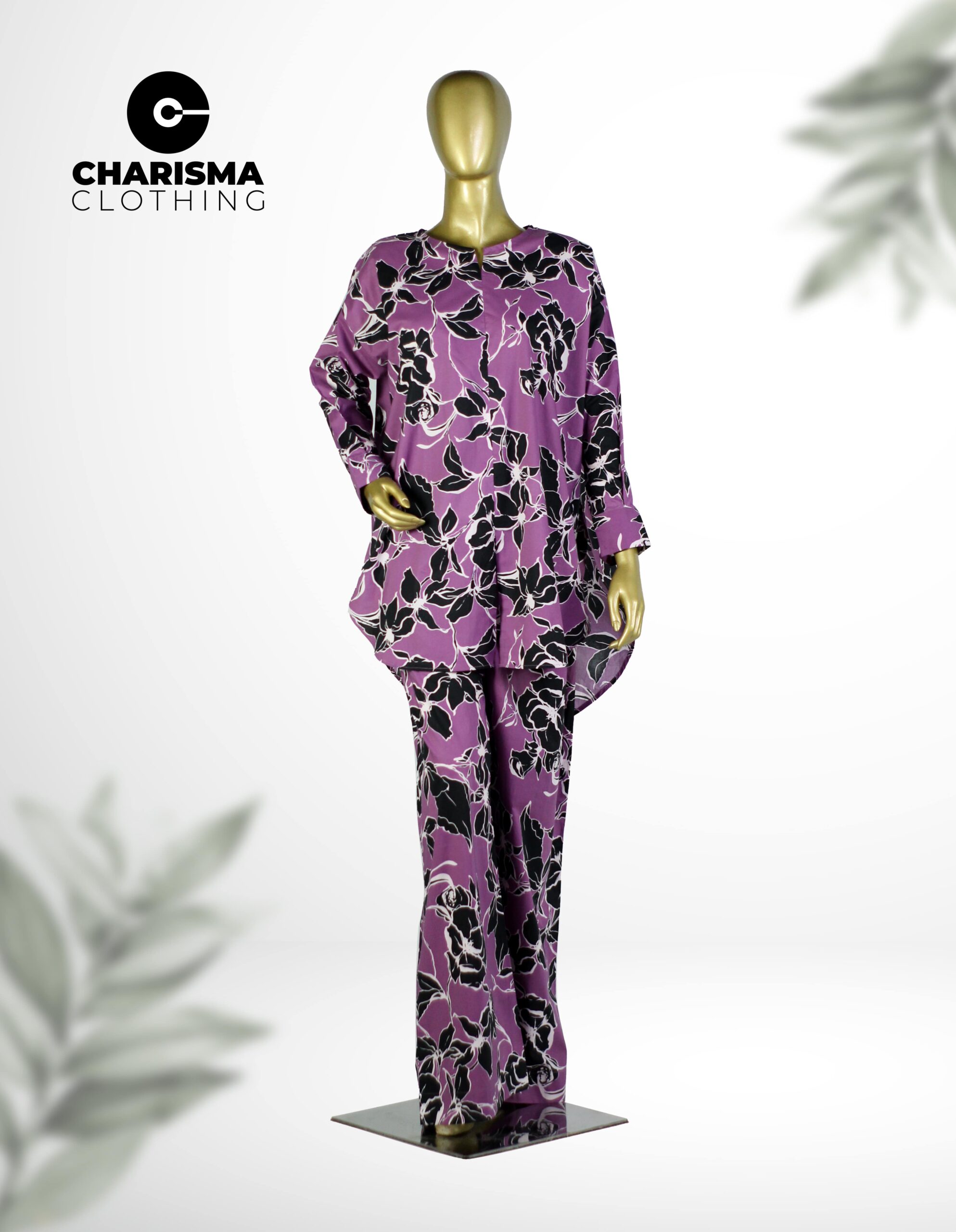 Printed round hen cord with culottes CC-WC24 024