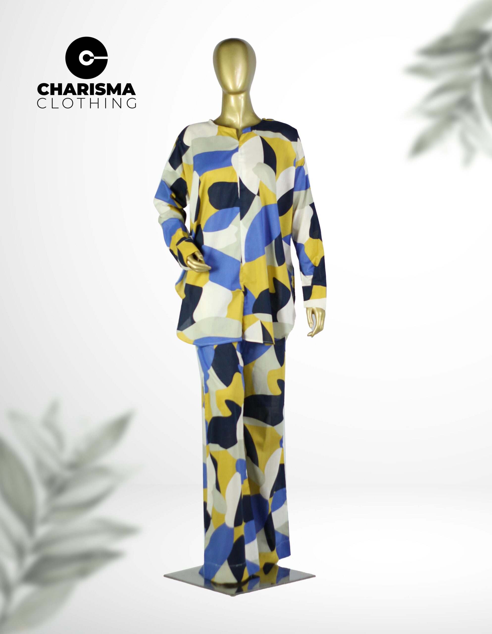 Printed cord set with culottes CC-WC24 023