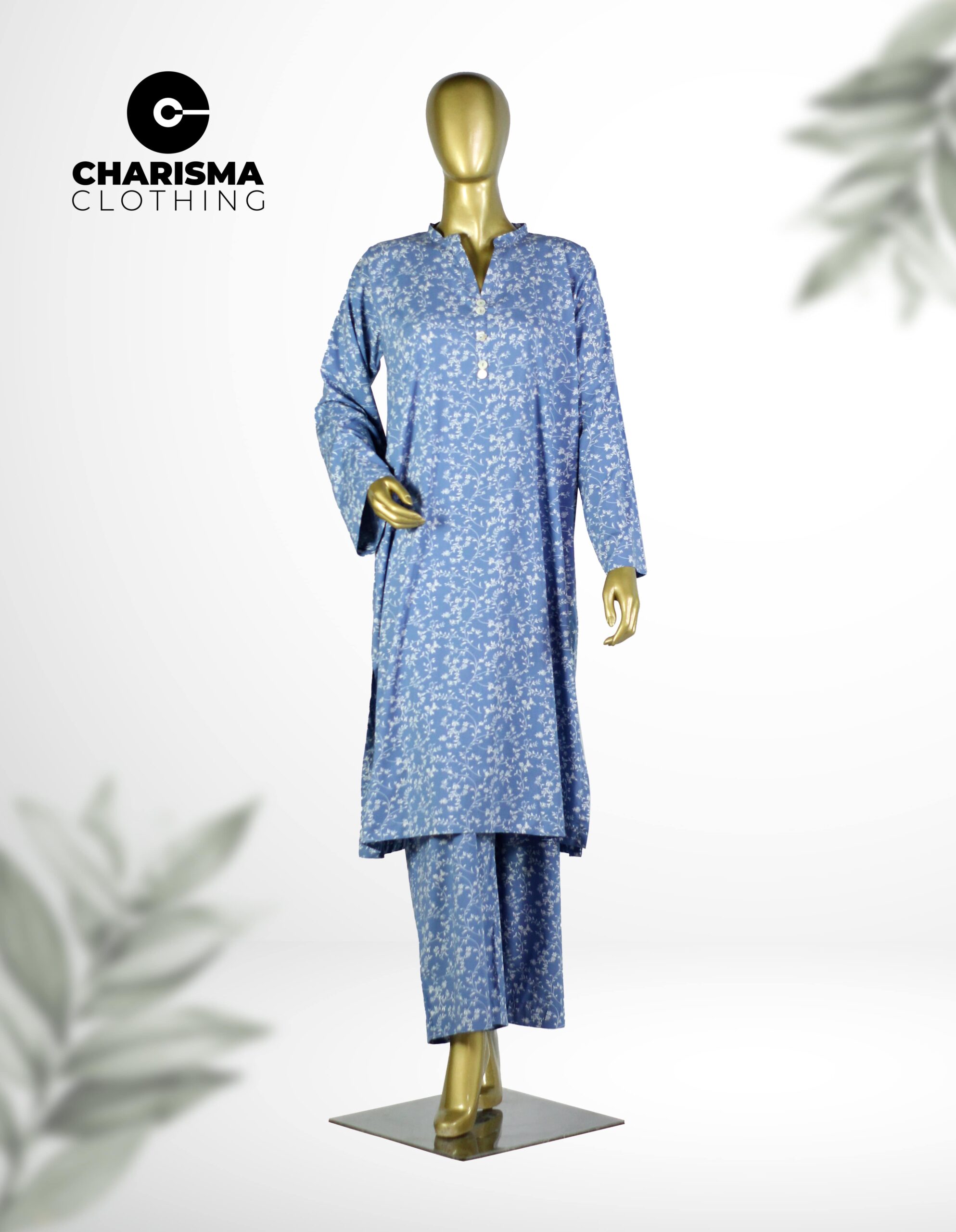 Printed straight kurta with straight pants CC-WC24 020