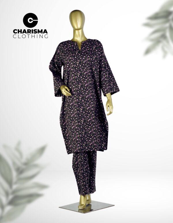 Printed straight kurta with basic pants CC-WC24 017